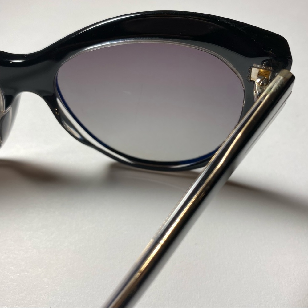 🎉Tom Ford Wallace Cat Eye Black Sunglasses 100% Authentic SOLD OUT $395 w/ case - Picture 7 of 14